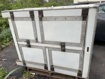 Large metal ice block refrigerator