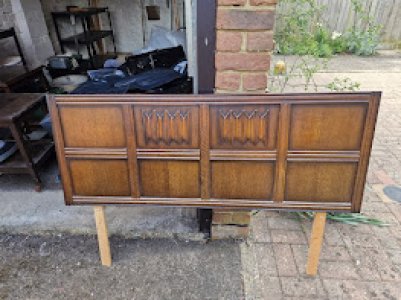 Divan Only : John Lewis double bed divan with chest of drawers and matching head board.