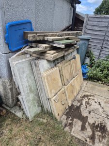 Old Slabs & Concrete shed sides.